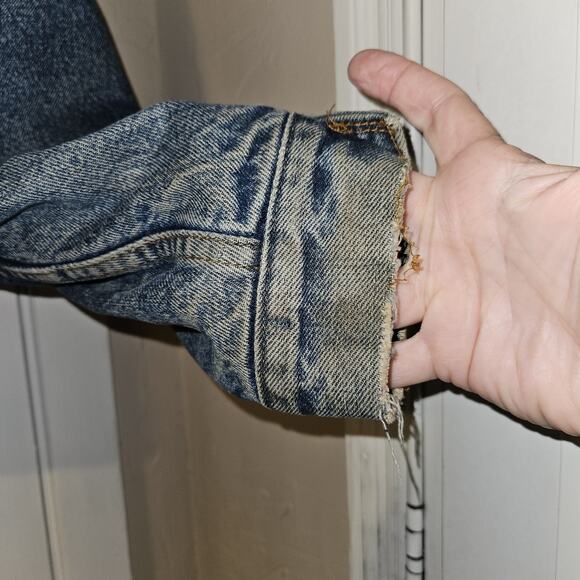 Levi's Vtg Jean Jacket Sherpa Lined Made In USA 40R Denim Jacket - Picture 10 of 11
